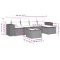 vidaXL 6-tlg. Garten-Sofagarnitur mit Kissen Schwarz Poly Rattan vidaXL 6-tlg. Garten-Sofagarnitur mit Kissen Schwarz Poly Rattan