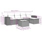 vidaXL 6-tlg. Garten-Sofagarnitur mit Kissen Beige Poly Rattan vidaXL 6-tlg. Garten-Sofagarnitur mit Kissen Beige Poly Rattan