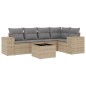 vidaXL 6-tlg. Garten-Sofagarnitur mit Kissen Beige Poly Rattan vidaXL 6-tlg. Garten-Sofagarnitur mit Kissen Beige Poly Rattan