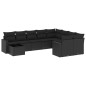 vidaXL 10-tlg. Garten-Sofagarnitur mit Kissen Schwarz Poly Rattan vidaXL 10-tlg. Garten-Sofagarnitur mit Kissen Schwarz Poly Rattan