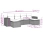 vidaXL 6-tlg. Garten-Sofagarnitur mit Kissen Grau Poly Rattan vidaXL 6-tlg. Garten-Sofagarnitur mit Kissen Grau Poly Rattan