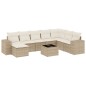 vidaXL 9-tlg. Garten-Sofagarnitur mit Kissen Beige Poly Rattan vidaXL 9-tlg. Garten-Sofagarnitur mit Kissen Beige Poly Rattan