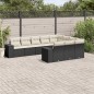 vidaXL 10-tlg. Garten-Sofagarnitur mit Kissen Schwarz Poly Rattan vidaXL 10-tlg. Garten-Sofagarnitur mit Kissen Schwarz Poly Rattan