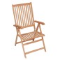 Verstellbare Gartenstühle 4 Stk. Massivholz Teak Verstellbare Gartenstühle 4 Stk. Massivholz Teak