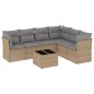 vidaXL 7-tlg. Garten-Sofagarnitur mit Kissen Beige Poly Rattan vidaXL 7-tlg. Garten-Sofagarnitur mit Kissen Beige Poly Rattan