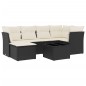 vidaXL 7-tlg. Garten-Sofagarnitur mit Kissen Schwarz Poly Rattan vidaXL 7-tlg. Garten-Sofagarnitur mit Kissen Schwarz Poly Rattan