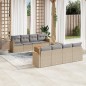 vidaXL 9-tlg. Garten-Sofagarnitur mit Kissen Beige Poly Rattan vidaXL 9-tlg. Garten-Sofagarnitur mit Kissen Beige Poly Rattan