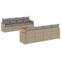 vidaXL 9-tlg. Garten-Sofagarnitur mit Kissen Beige Poly Rattan vidaXL 9-tlg. Garten-Sofagarnitur mit Kissen Beige Poly Rattan