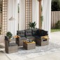 vidaXL 6-tlg. Garten-Sofagarnitur mit Kissen Grau Poly Rattan vidaXL 6-tlg. Garten-Sofagarnitur mit Kissen Grau Poly Rattan