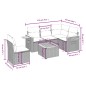 vidaXL 6-tlg. Garten-Sofagarnitur mit Kissen Grau Poly Rattan vidaXL 6-tlg. Garten-Sofagarnitur mit Kissen Grau Poly Rattan