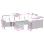 vidaXL 10-tlg. Garten-Sofagarnitur mit Kissen Grau Poly Rattan vidaXL 10-tlg. Garten-Sofagarnitur mit Kissen Grau Poly Rattan