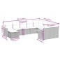 vidaXL 10-tlg. Garten-Sofagarnitur mit Kissen Grau Poly Rattan vidaXL 10-tlg. Garten-Sofagarnitur mit Kissen Grau Poly Rattan
