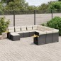 vidaXL 11-tlg. Garten-Sofagarnitur mit Kissen Schwarz Poly Rattan vidaXL 11-tlg. Garten-Sofagarnitur mit Kissen Schwarz Poly Rattan
