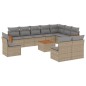 vidaXL 11-tlg. Garten-Sofagarnitur mit Kissen Beige Poly Rattan vidaXL 11-tlg. Garten-Sofagarnitur mit Kissen Beige Poly Rattan