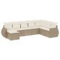 vidaXL 8-tlg. Garten-Sofagarnitur mit Kissen Beige Poly Rattan vidaXL 8-tlg. Garten-Sofagarnitur mit Kissen Beige Poly Rattan