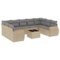 vidaXL 10-tlg. Garten-Sofagarnitur mit Kissen Beige Poly Rattan vidaXL 10-tlg. Garten-Sofagarnitur mit Kissen Beige Poly Rattan