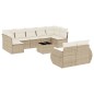 vidaXL 10-tlg. Garten-Sofagarnitur mit Kissen Beige Poly Rattan vidaXL 10-tlg. Garten-Sofagarnitur mit Kissen Beige Poly Rattan