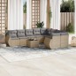 vidaXL 10-tlg. Garten-Sofagarnitur mit Kissen Beige Poly Rattan vidaXL 10-tlg. Garten-Sofagarnitur mit Kissen Beige Poly Rattan