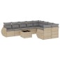 vidaXL 10-tlg. Garten-Sofagarnitur mit Kissen Beige Poly Rattan vidaXL 10-tlg. Garten-Sofagarnitur mit Kissen Beige Poly Rattan