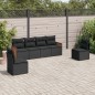 vidaXL 6-tlg. Garten-Sofagarnitur mit Kissen Schwarz Poly Rattan vidaXL 6-tlg. Garten-Sofagarnitur mit Kissen Schwarz Poly Rattan
