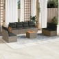 vidaXL 9-tlg. Garten-Sofagarnitur mit Kissen Grau Poly Rattan vidaXL 9-tlg. Garten-Sofagarnitur mit Kissen Grau Poly Rattan