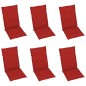 Verstellbare Gartenstühle 6 Stk. mit Auflagen Massivholz Akazie Verstellbare Gartenstühle 6 Stk. mit Auflagen Massivholz Akazie