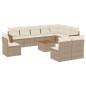 vidaXL 11-tlg. Garten-Sofagarnitur mit Kissen Beige Poly Rattan vidaXL 11-tlg. Garten-Sofagarnitur mit Kissen Beige Poly Rattan