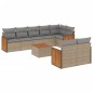 vidaXL 9-tlg. Garten-Sofagarnitur mit Kissen Beige Poly Rattan vidaXL 9-tlg. Garten-Sofagarnitur mit Kissen Beige Poly Rattan