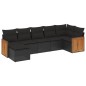 vidaXL 7-tlg. Garten-Sofagarnitur mit Kissen Schwarz Poly Rattan vidaXL 7-tlg. Garten-Sofagarnitur mit Kissen Schwarz Poly Rattan