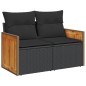 vidaXL 7-tlg. Garten-Sofagarnitur mit Kissen Schwarz Poly Rattan vidaXL 7-tlg. Garten-Sofagarnitur mit Kissen Schwarz Poly Rattan