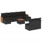vidaXL 10-tlg. Garten-Sofagarnitur mit Kissen Schwarz Poly Rattan vidaXL 10-tlg. Garten-Sofagarnitur mit Kissen Schwarz Poly Rattan