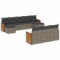 vidaXL 10-tlg. Garten-Sofagarnitur mit Kissen Grau Poly Rattan vidaXL 10-tlg. Garten-Sofagarnitur mit Kissen Grau Poly Rattan
