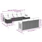 vidaXL 10-tlg. Garten-Sofagarnitur mit Kissen Grau Poly Rattan vidaXL 10-tlg. Garten-Sofagarnitur mit Kissen Grau Poly Rattan