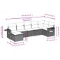 vidaXL 7-tlg. Garten-Sofagarnitur mit Kissen Grau Poly Rattan vidaXL 7-tlg. Garten-Sofagarnitur mit Kissen Grau Poly Rattan