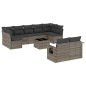 vidaXL 10-tlg. Garten-Sofagarnitur mit Kissen Grau Poly Rattan vidaXL 10-tlg. Garten-Sofagarnitur mit Kissen Grau Poly Rattan