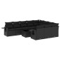 vidaXL 11-tlg. Garten-Sofagarnitur mit Kissen Schwarz Poly Rattan vidaXL 11-tlg. Garten-Sofagarnitur mit Kissen Schwarz Poly Rattan