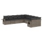 vidaXL 10-tlg. Garten-Sofagarnitur mit Kissen Grau Poly Rattan vidaXL 10-tlg. Garten-Sofagarnitur mit Kissen Grau Poly Rattan