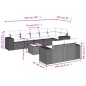 vidaXL 9-tlg. Garten-Sofagarnitur mit Kissen Grau Poly Rattan vidaXL 9-tlg. Garten-Sofagarnitur mit Kissen Grau Poly Rattan