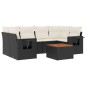 vidaXL 7-tlg. Garten-Sofagarnitur mit Kissen Schwarz Poly Rattan vidaXL 7-tlg. Garten-Sofagarnitur mit Kissen Schwarz Poly Rattan