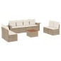 vidaXL 9-tlg. Garten-Sofagarnitur mit Kissen Beige Poly Rattan vidaXL 9-tlg. Garten-Sofagarnitur mit Kissen Beige Poly Rattan