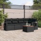 vidaXL 6-tlg. Garten-Sofagarnitur mit Kissen Schwarz Poly Rattan vidaXL 6-tlg. Garten-Sofagarnitur mit Kissen Schwarz Poly Rattan