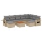 vidaXL 10-tlg. Garten-Sofagarnitur mit Kissen Beige Poly Rattan vidaXL 10-tlg. Garten-Sofagarnitur mit Kissen Beige Poly Rattan