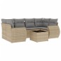 vidaXL 7-tlg. Garten-Sofagarnitur mit Kissen Beige Poly Rattan vidaXL 7-tlg. Garten-Sofagarnitur mit Kissen Beige Poly Rattan