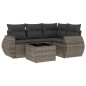vidaXL 5-tlg. Garten-Sofagarnitur mit Kissen Grau Poly Rattan vidaXL 5-tlg. Garten-Sofagarnitur mit Kissen Grau Poly Rattan