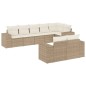 vidaXL 8-tlg. Garten-Sofagarnitur mit Kissen Beige Poly Rattan vidaXL 8-tlg. Garten-Sofagarnitur mit Kissen Beige Poly Rattan