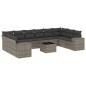 vidaXL 11-tlg. Garten-Sofagarnitur mit Kissen Grau Poly Rattan vidaXL 11-tlg. Garten-Sofagarnitur mit Kissen Grau Poly Rattan