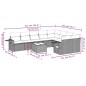 vidaXL 10-tlg. Garten-Sofagarnitur mit Kissen Schwarz Poly Rattan vidaXL 10-tlg. Garten-Sofagarnitur mit Kissen Schwarz Poly Rattan