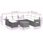vidaXL 8-tlg. Garten-Sofagarnitur mit Kissen Grau Poly Rattan vidaXL 8-tlg. Garten-Sofagarnitur mit Kissen Grau Poly Rattan