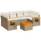 vidaXL 7-tlg. Garten-Sofagarnitur mit Kissen Beige Poly Rattan vidaXL 7-tlg. Garten-Sofagarnitur mit Kissen Beige Poly Rattan