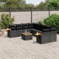 vidaXL 9-tlg. Garten-Sofagarnitur mit Kissen Schwarz Poly Rattan vidaXL 9-tlg. Garten-Sofagarnitur mit Kissen Schwarz Poly Rattan